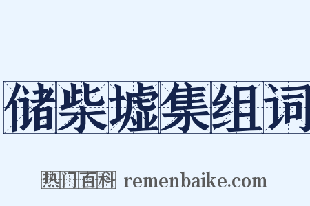 储柴墟集组词是什么意思的图片